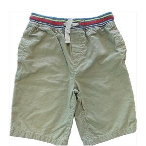 Mini Boden Boys Size 9 Neutral Green, Pull On Shorts, Drawstring, Elastic Waist